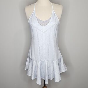 K Swiss x Lucky in Love Play Tennis Dress Small Gray White Silver Athleisureware
